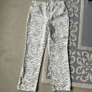 Boohoo Blue animal print jeans